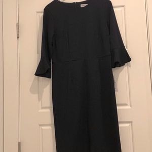 NWT Navy high waisted light weight mid thigh dress